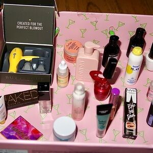 Ulta Beauty Makeup Collection with Pink and Red Accents